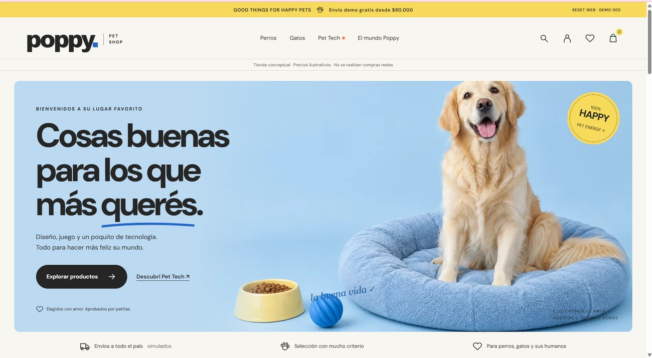 Captura real de Poppy Pet Shop
