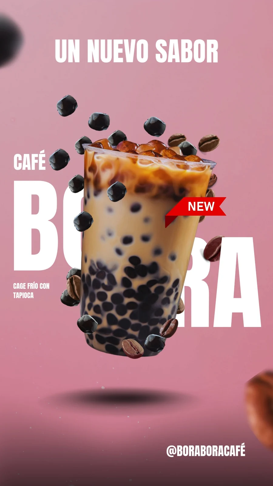 Pieza promocional de bebida para pantalla vertical, entregada por Studio Reset